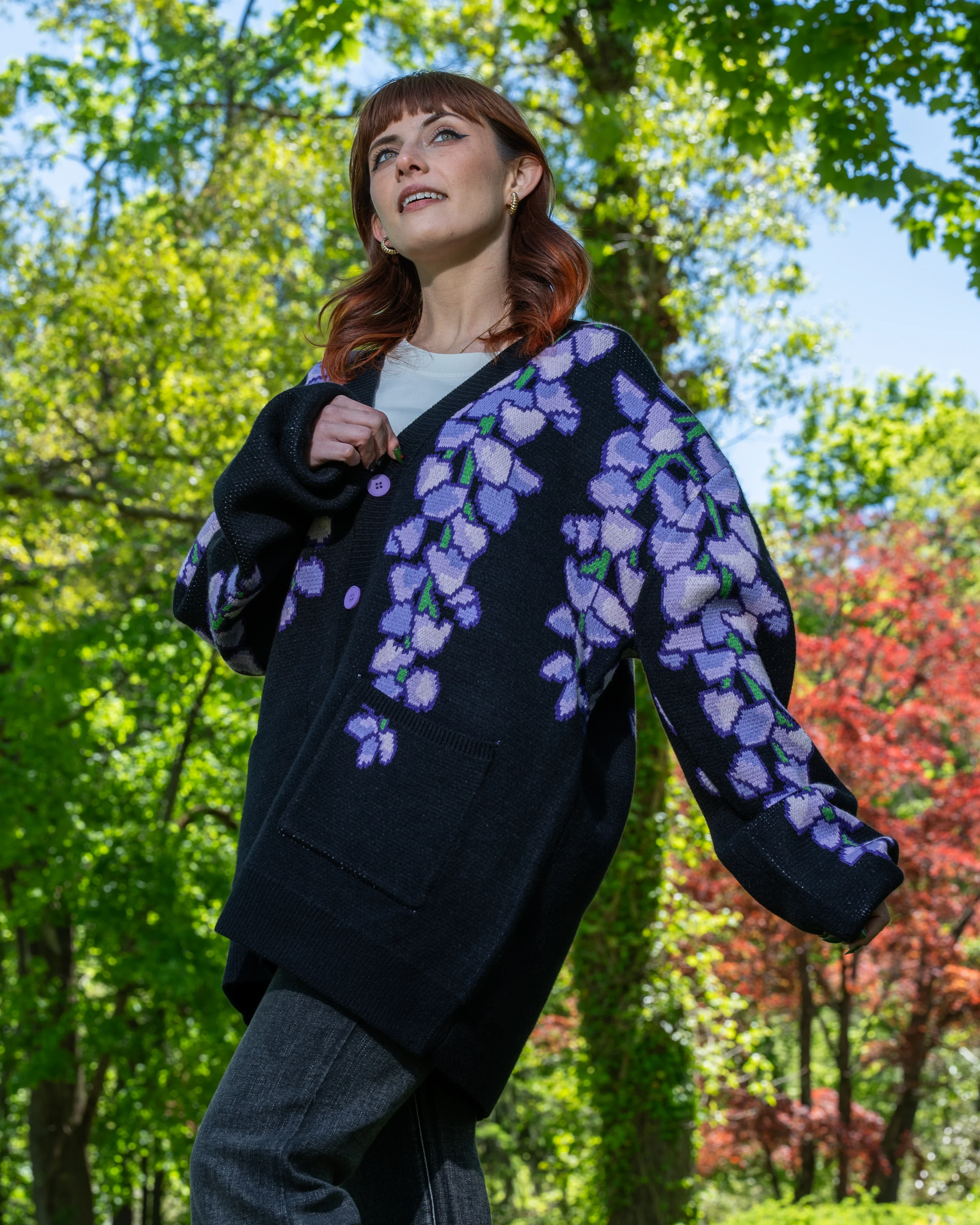 Black Wisteria Cardigan - Image 4