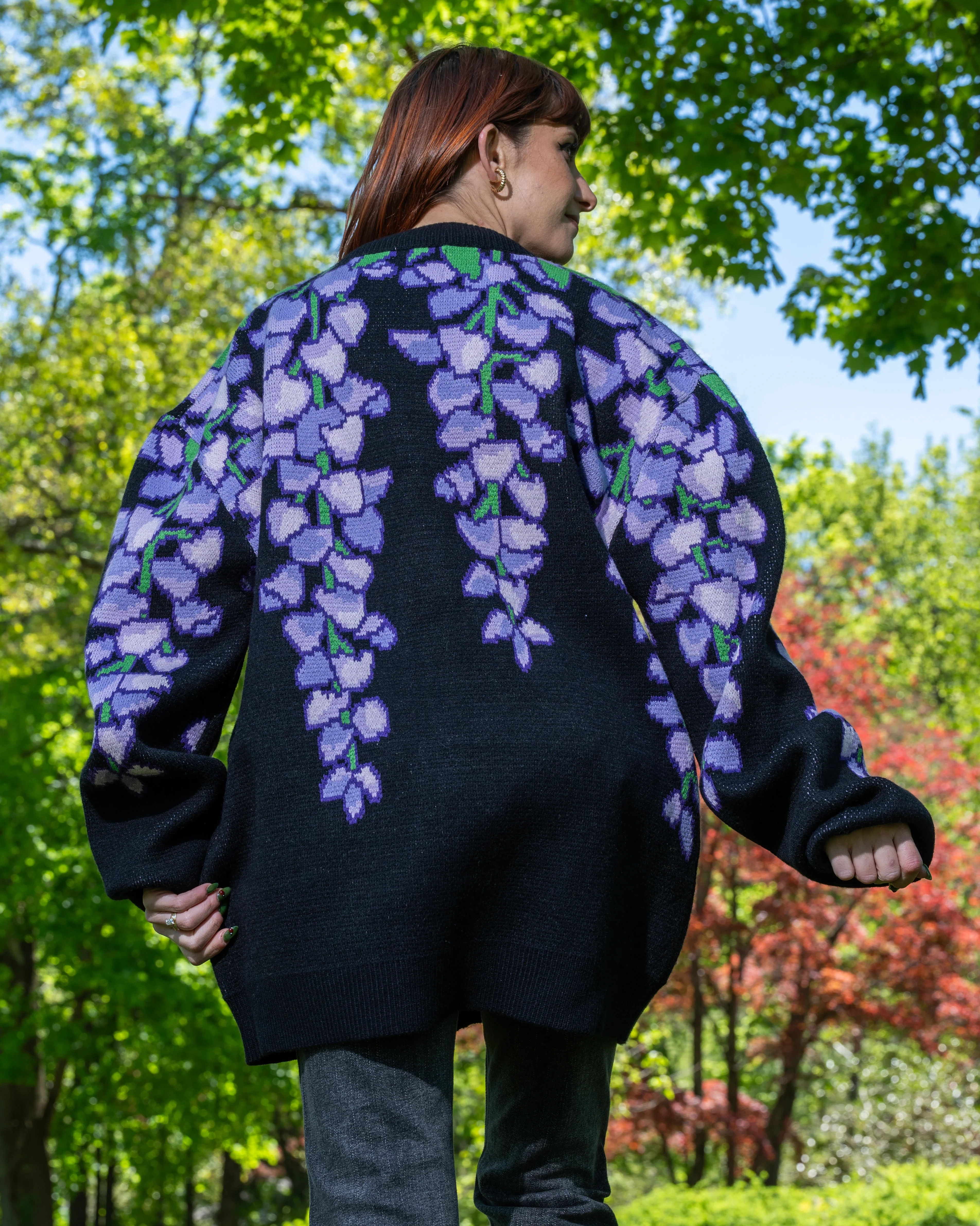 Black Wisteria Cardigan - Image 5