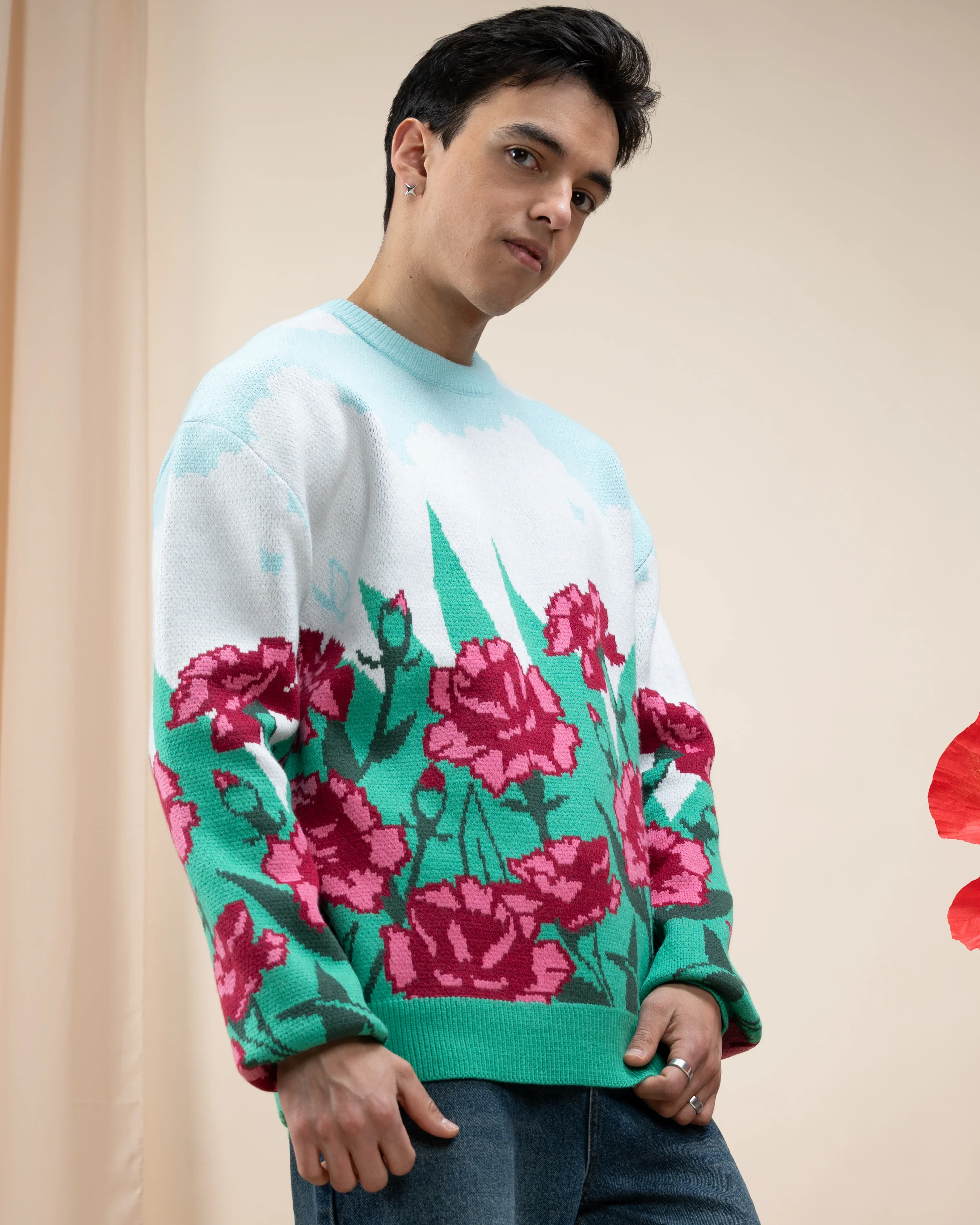 Carnation Flower Sweater - Image 10