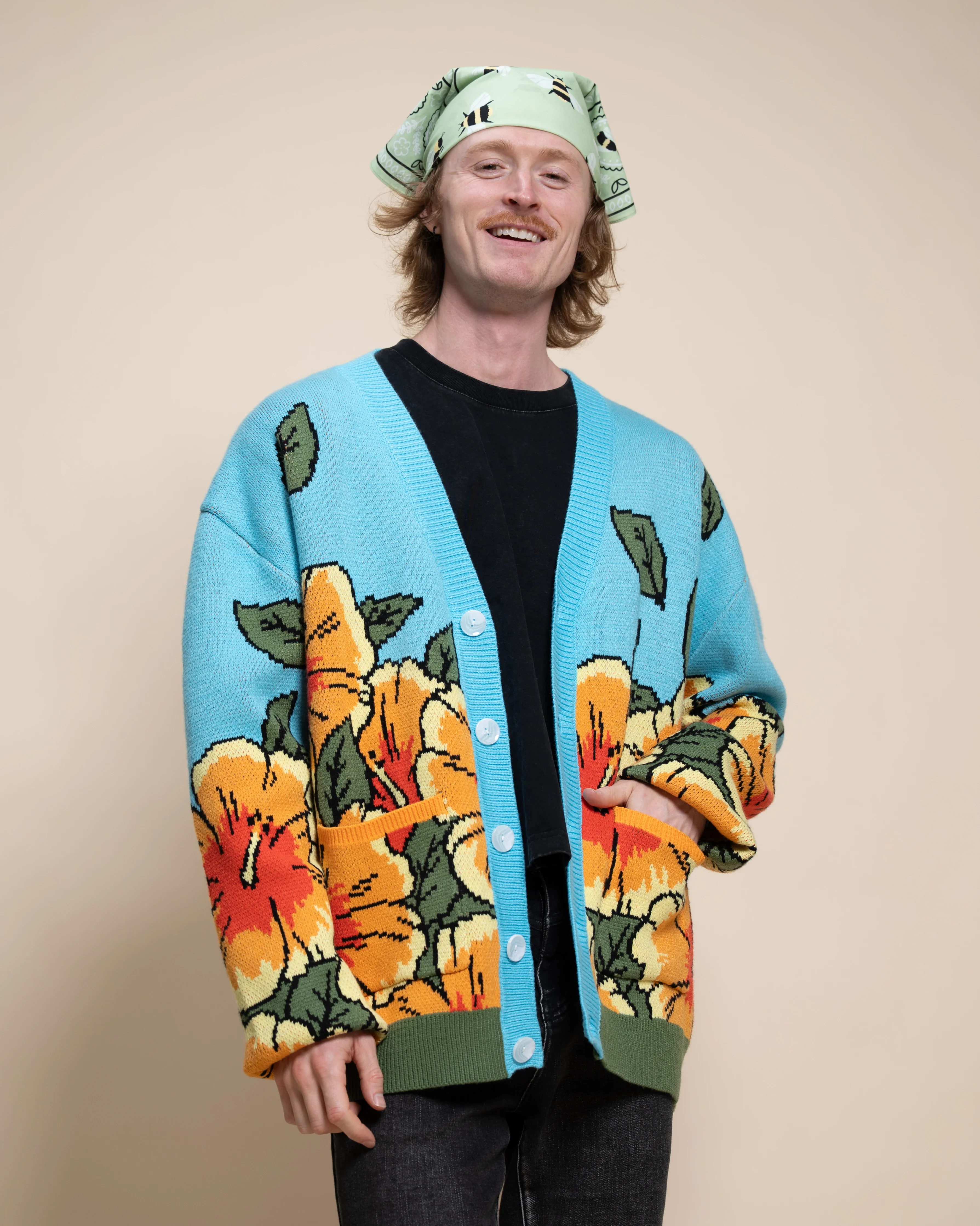 Orange Hibiscus Cardigan - Image 8