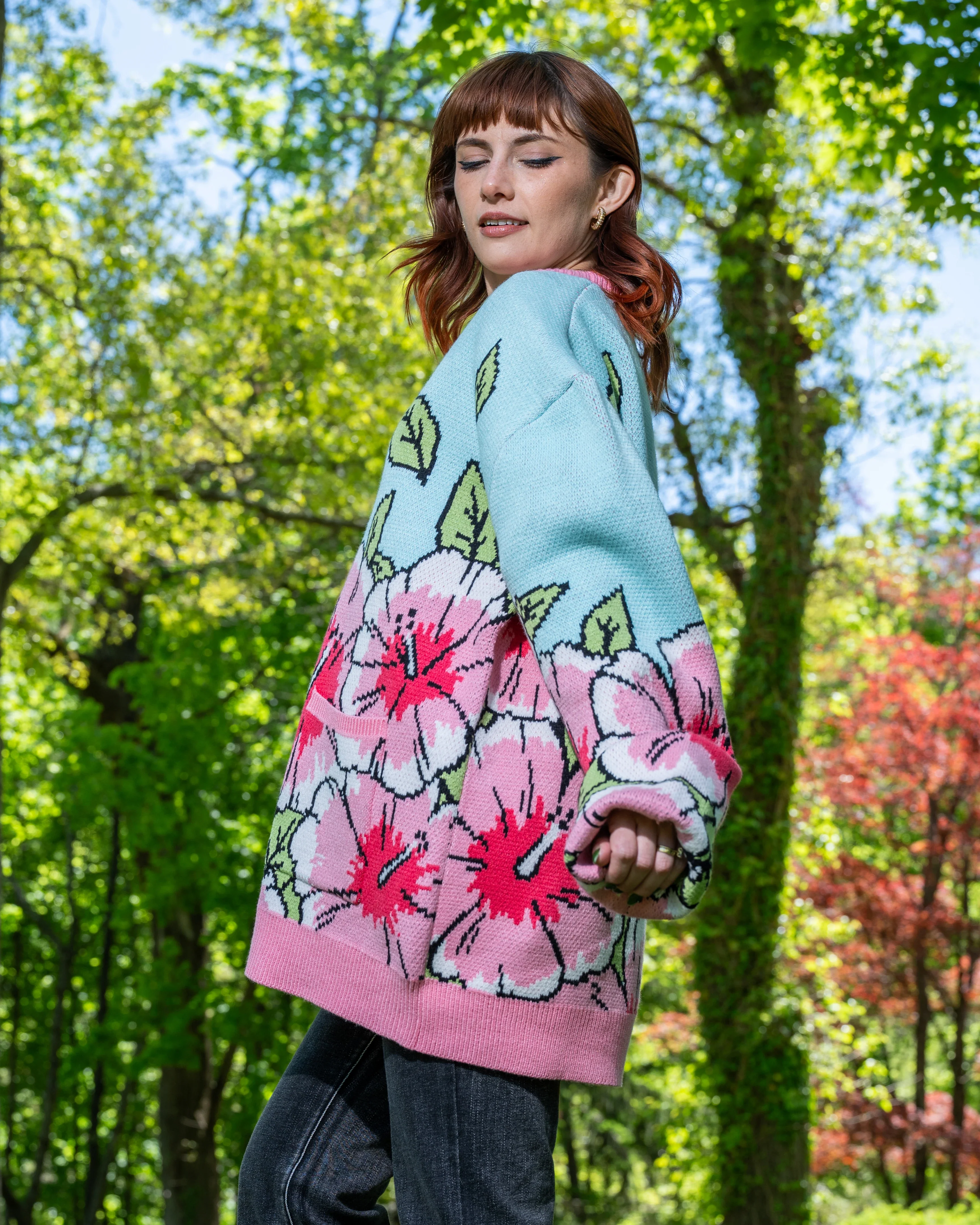 Pink Hibiscus Cardigan - Image 5
