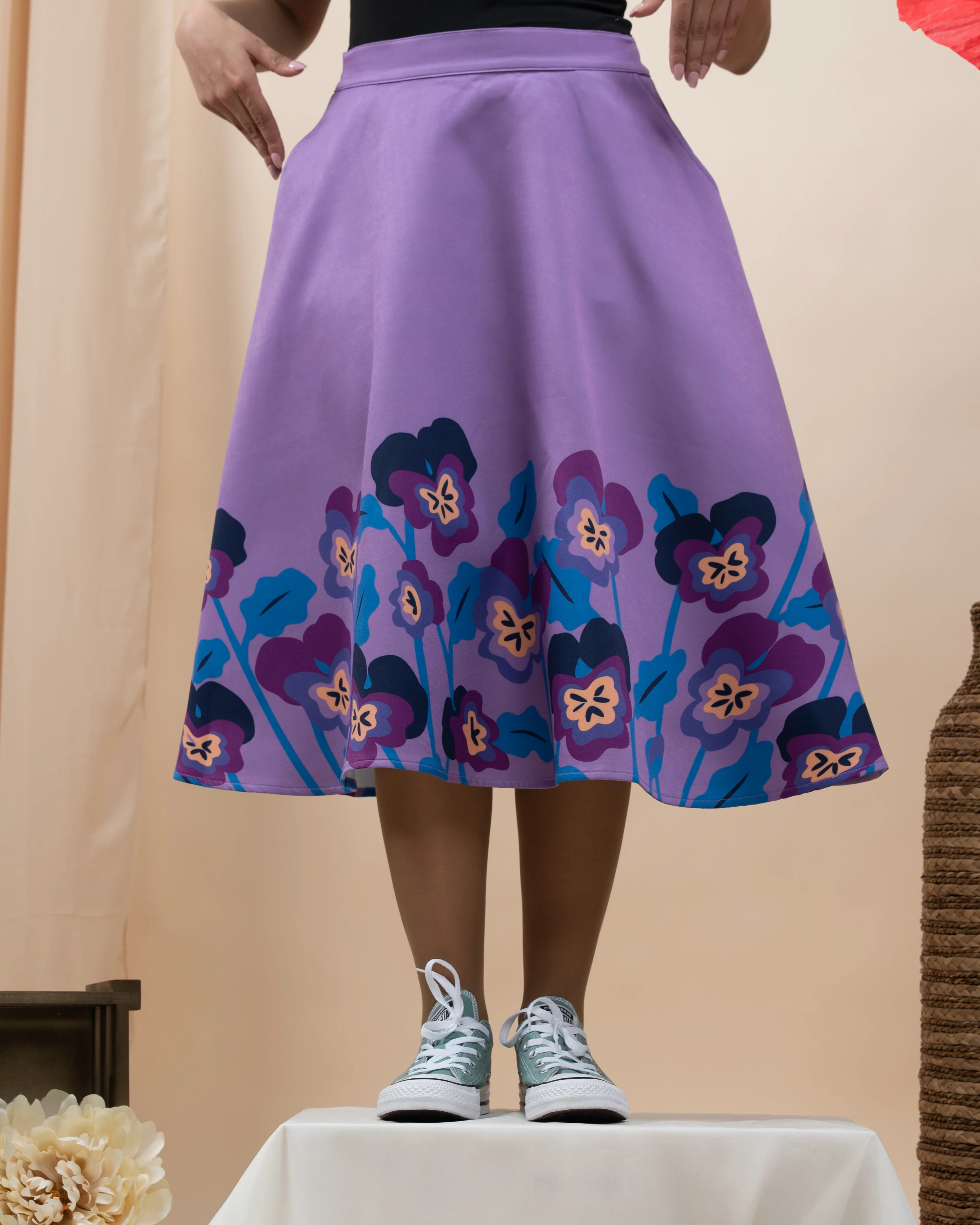 Violet Flower Skirt - Image 3