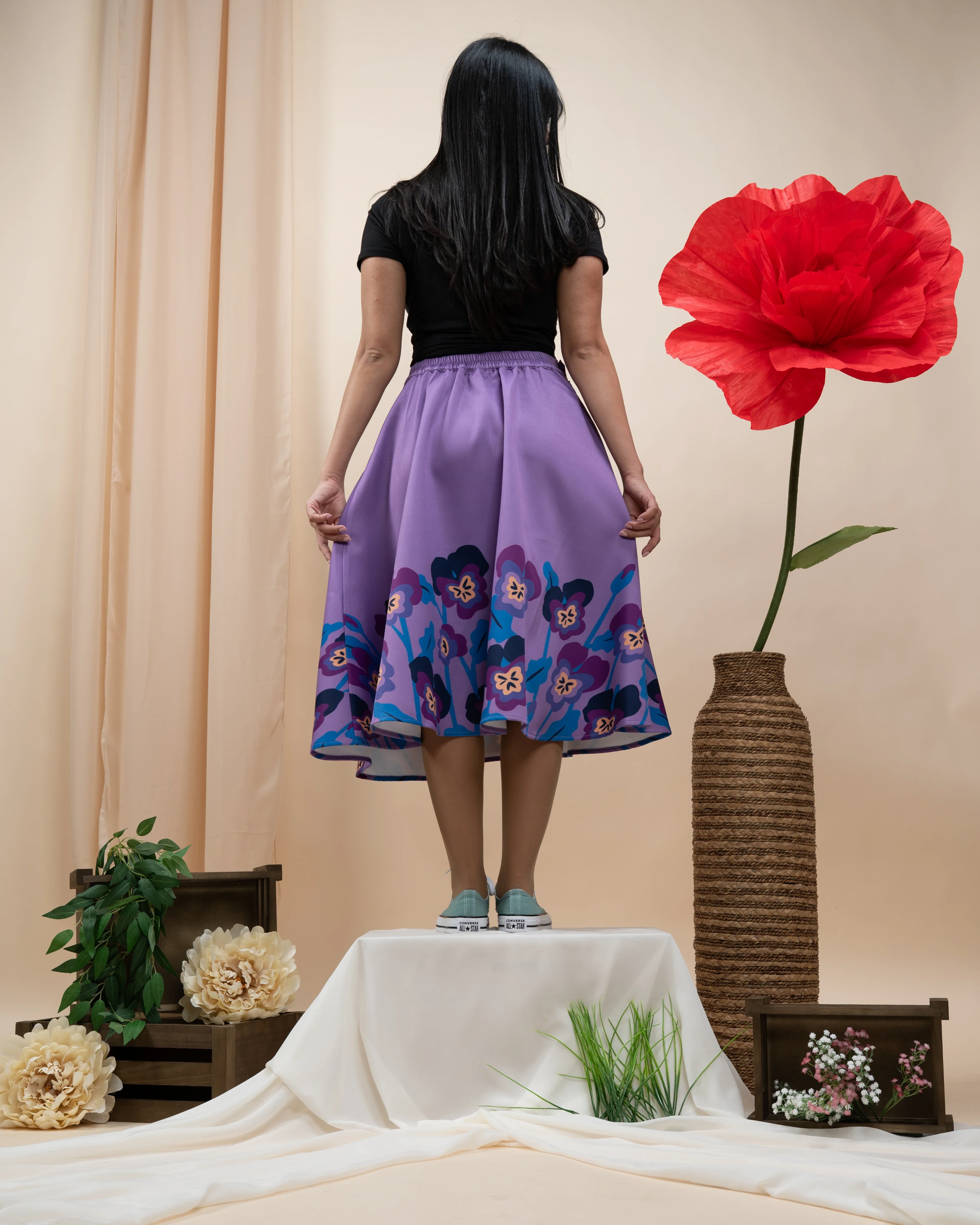 Violet Flower Skirt - Image 6
