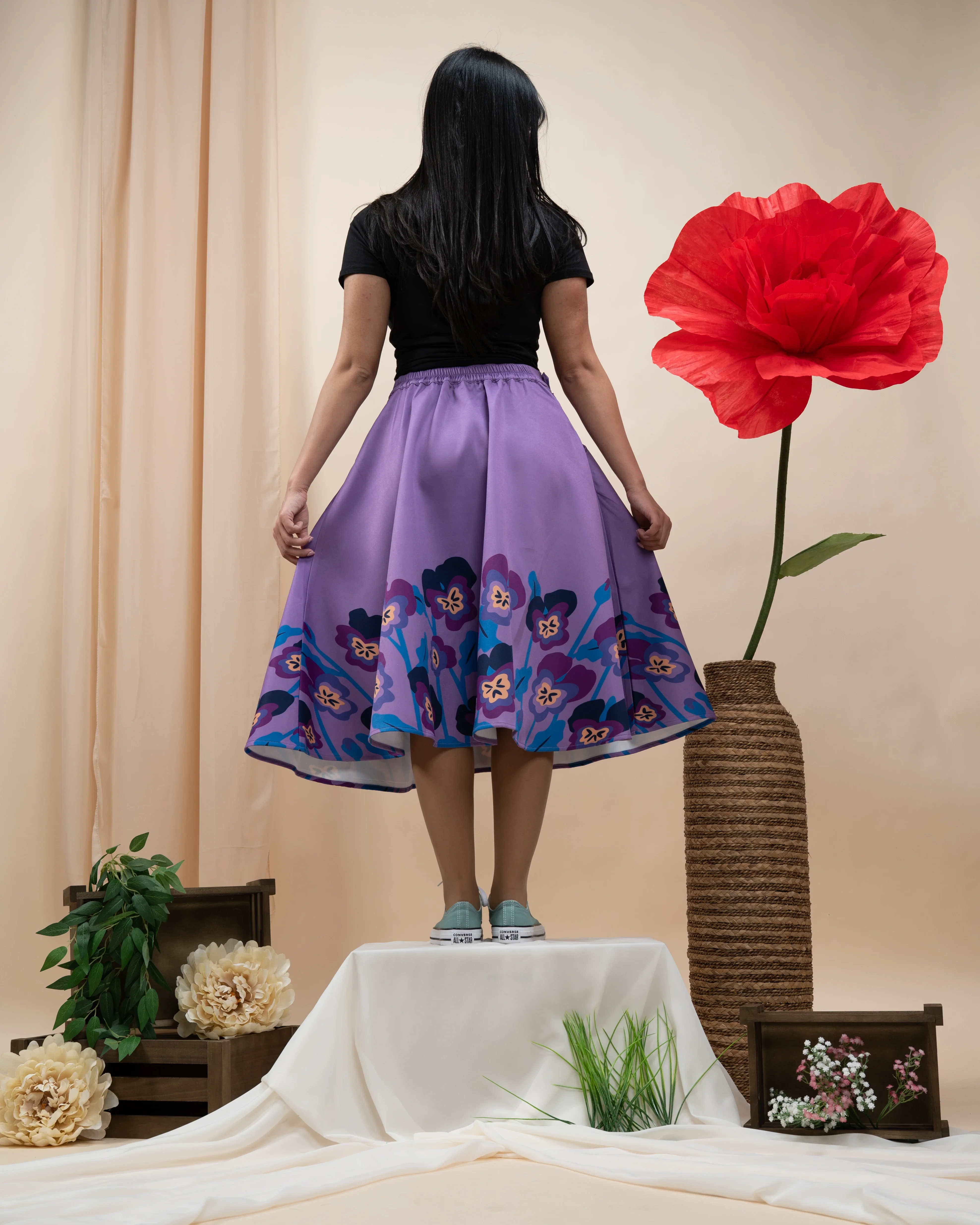 Violet Flower Skirt - Image 8